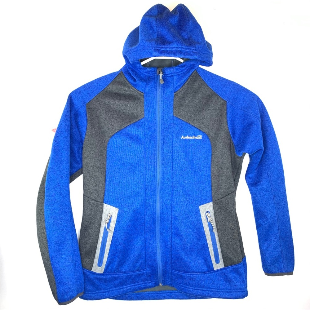 Avalanche Womens Blue Grey Hooded Jacket  Sz M